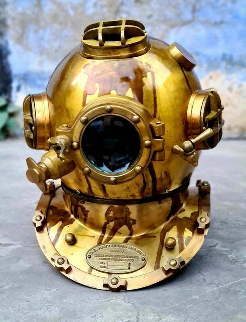 Casque De Plongée Antique US Navy Mark V - Réplique Taille Réelle 45.7cm - Décoration Maritime