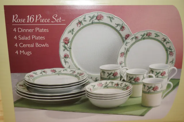 Wedgwood English Cottage 16 Piece SET-Dinner Salad Plates Cereal Mugs NIB  (S31)