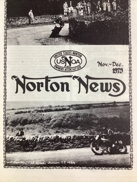 Norton Motorcycles News 1979 USA Owners UK Racers Shop Ads Handley