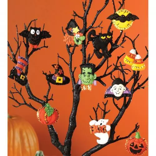 Bucilla Fieltro Adornos Aplique Kit 7.6cmX5.1cm Set De 12-Halloween