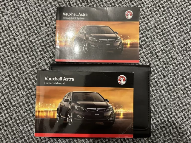 Vauxhall Astra J Owners Manual Handbook & Folder Wallet Book Pack Mk6 2009-2015