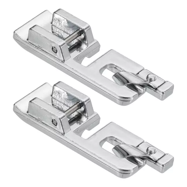 3mm Rolled Hem Presser Foot Galvanized Iron Sewing Machine Feet, 2Pcs