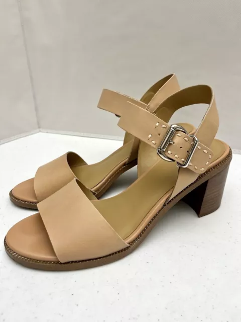 Franco Sarto Havana Heeled Sandals Women’s Size 10 Beige Nude Leather Heels