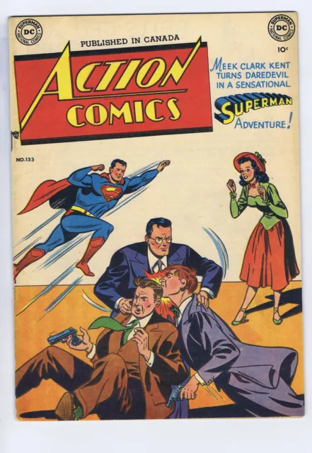 Action Comics #133 Simcoe 1950 CANADIAN EDITION, BATMAN story