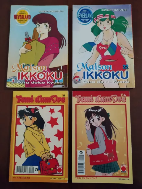 4 Manga MAISON IKKOKU 1 e 22 Rumiko Takahashi + TEMI D'AMORE 1 e 13 Yuu Yabuuchi