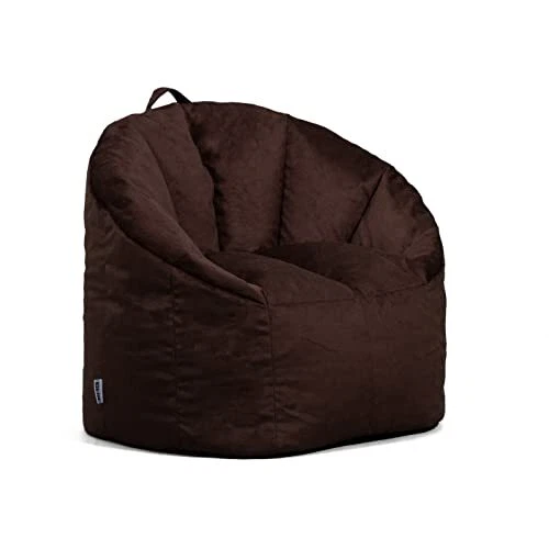 Big Joe Milano Bean Bag Chair Dark Cocoa Plush 2.5ft