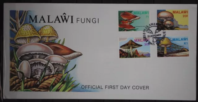 Malawi 441-444 Stamped as FDC / Mushrooms #GC065