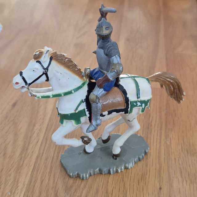 Figurine Elastolin Chevalier Normand à Cheval - Moyen Âge - 7cm