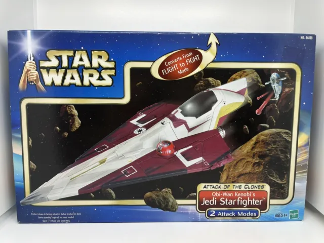 Star Wars Attack of the Clones - Starfighter Jedi di Obi-Wan Kenobi nuovo con scatola 2001
