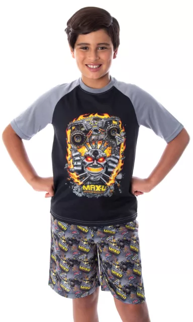 Monster Jam Boys' MAX-D Monster Truck 2 PC Shirt And Shorts Pajama Set