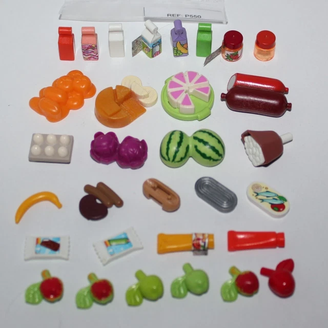 Accessoires Playmobil - Petits Bocaux Nourriture - Réf 25 - Occasion Très Bon état