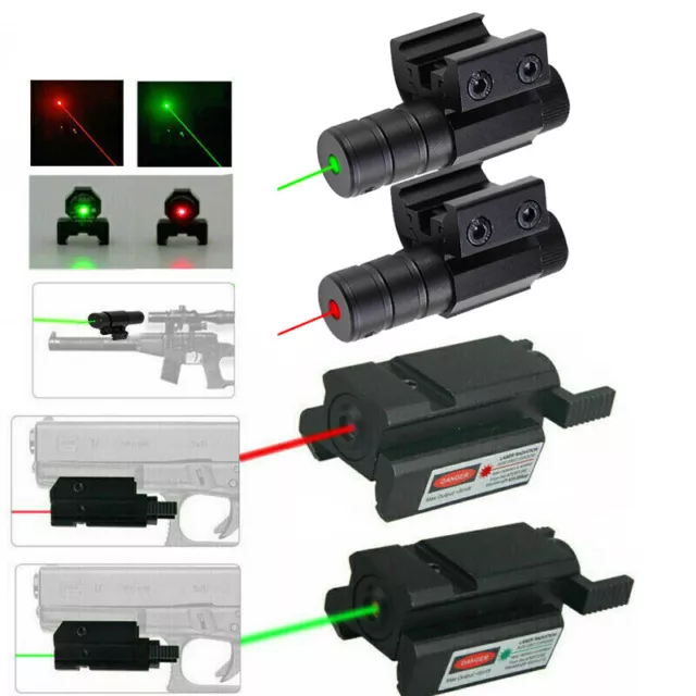Tactical Green Dot Laser Sight Low Profile Handgun Rifle For 20mm Picatinny  Rail