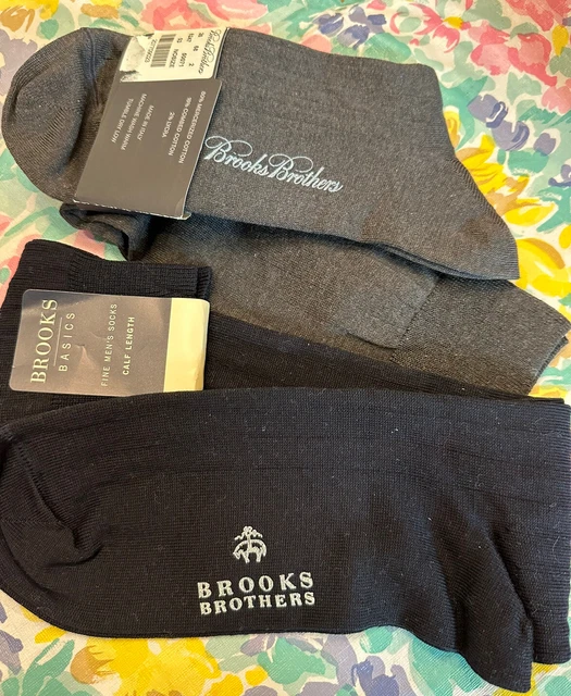 Brooks Brothers High Quality Ribbed Socks 2 Pairs Nwt!