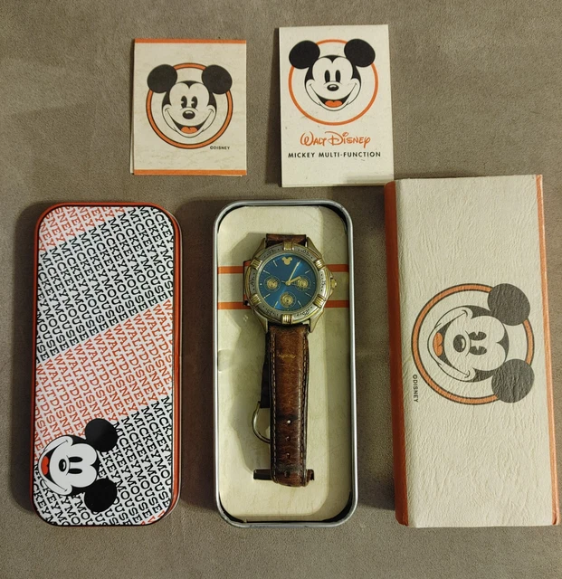 The Disney Store Excusive 1990s Blue Mickey Mouse Men's Watch The Disney Store Excusive 1990s Blue Mickey Mouse Men's Watch