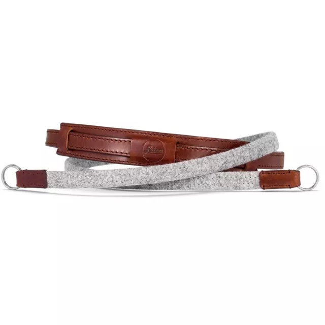 Sangle de cou d'origine Leica Lifestyle cuir marron / tissu gris