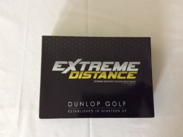 Dunlop Extreme Distance Yellow 12 Golf Balls