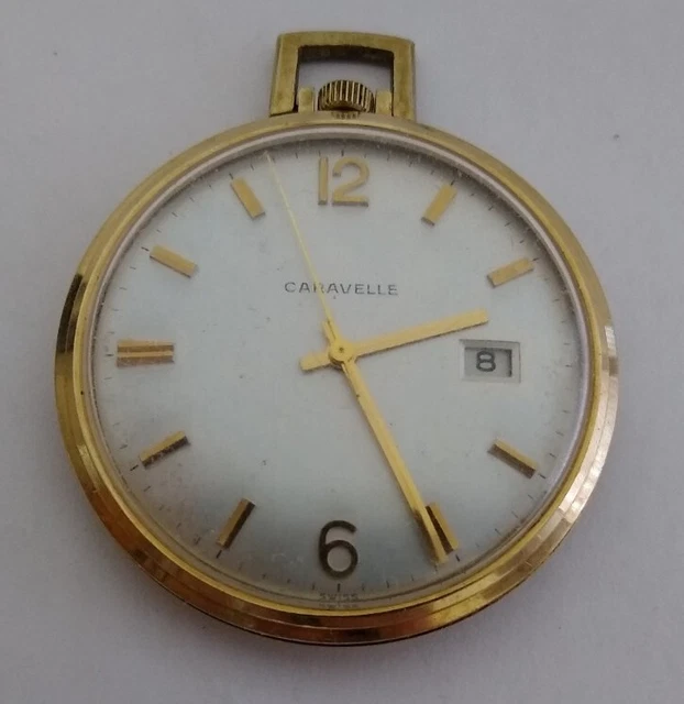 1969 CARAVELLE POCKET Date Watch 41mm Case Manual Wind 11UFCD AS 1802