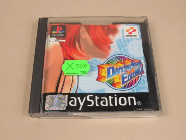 PS1 Dancing Stage Euromix Game Konami Sony PAL 2000 No Front Cover