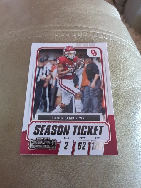 CEEDEE LAMB 2021 Panini Contenders Draft SEASON TICKET #44 Oklahoma Sooners