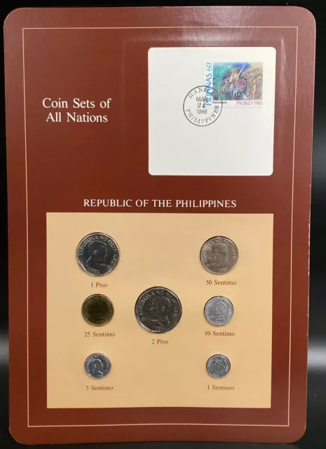 Coin Sets of All Nations Philippines 1983-1985 UNC All 1985