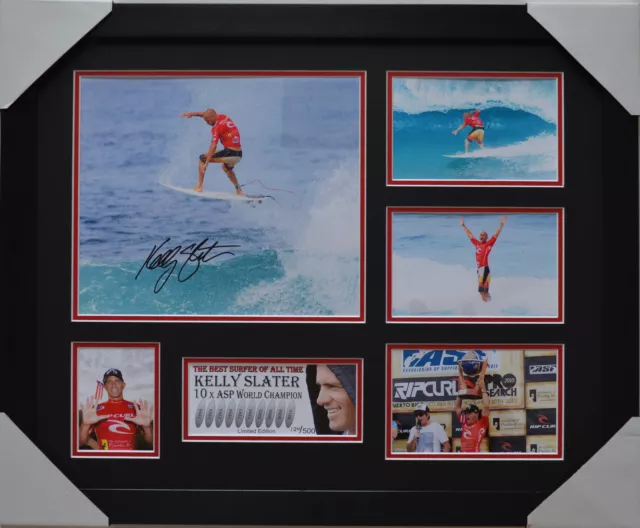 Kelly Slater Signed Memorabilia Framed Limited Edition