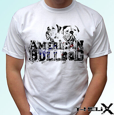 American Bulldog logo - dog t shirt top tee design - mens womens kids baby sizes