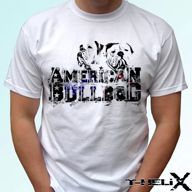 American Bulldog logo - dog t shirt top tee design - mens womens kids baby sizes