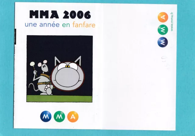 Calendrier de Poche 2006 Publicité MMA "Une Année en Fanfare"Geluck; Souris,Chat