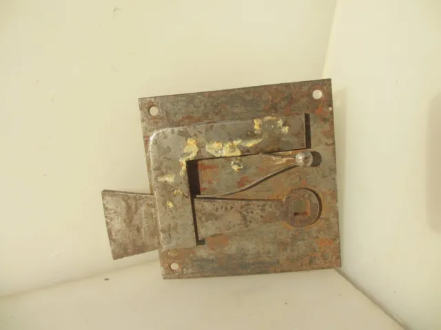 Georgian Wrought Iron Door Lock Latch Victorian Antique Old