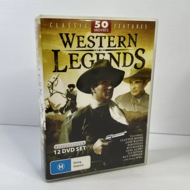 WESTERN LEGENDS CLASSIC Features 50 Movies 12 DVD Box Set Region 0