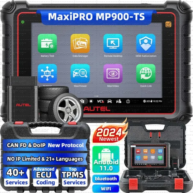 2024 Autel Maxisys MP900-TS PRO Full TPMS Car Diagnostic Scanner Tool Key Coding