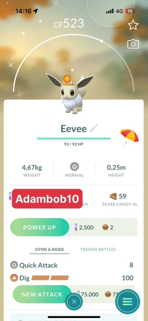 Pokémon Go - Eevee / Evoli Safari Hat Tainan - 30 Days Trade Or Register