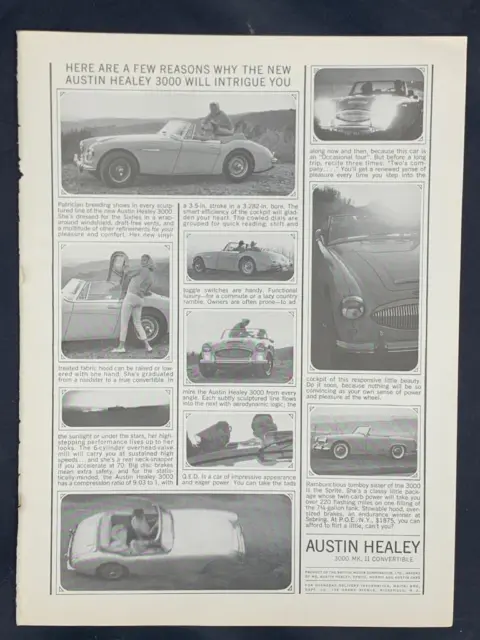 Magazine Ad - 1963 - Austin Healey 3000