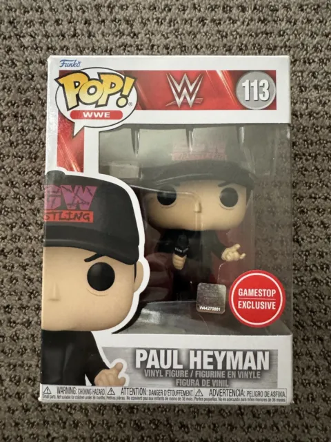 Paul Heyman Funko Pop 113 GameStop Exclusive WWE ECW WCW RAW Smackdown