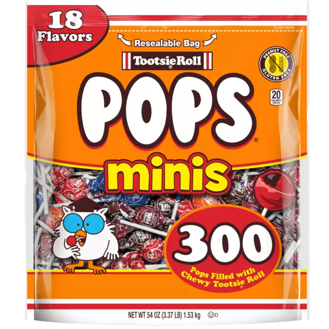 Tootsie Roll, Mini Tootsie Pops, 54 oz