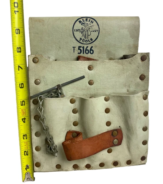 Klein Tools 5166 Leather Tool Belt Bag Carpenter Lineman Electrician.🔥 Klein Tools 5166 Leather Tool Belt Bag Carpenter Lineman Electrician.🔥