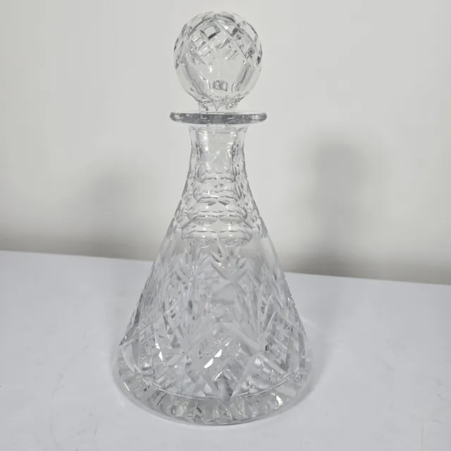 Royal Brierley Gainsborough Ship Decanter Wine Crystal