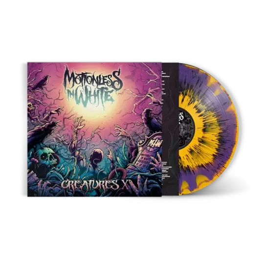 Motionless In White Creatures X Exclusive Purple Yellow Black Splatter Vinyl LP