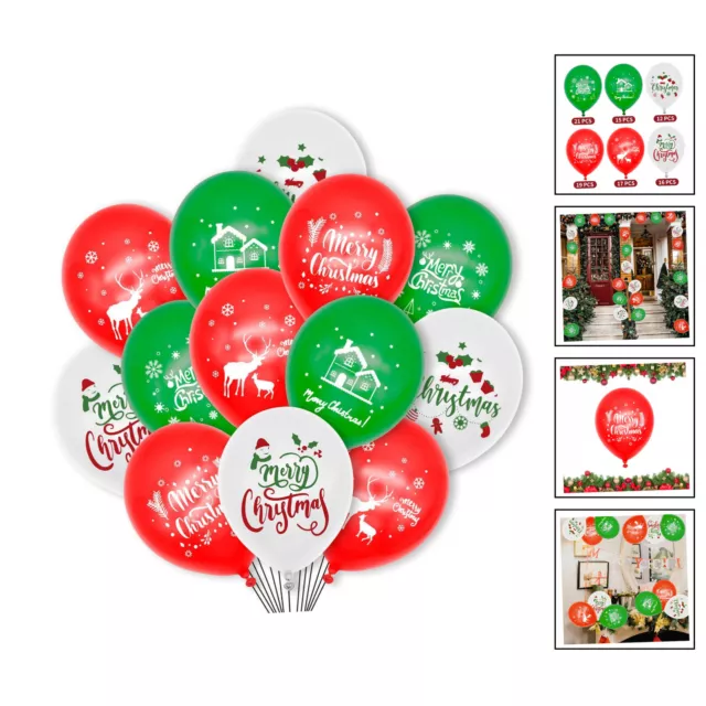 100pcs Christmas Party Balloons Decoration Set 12in Latex Xmas Ballo...[100 PCS]