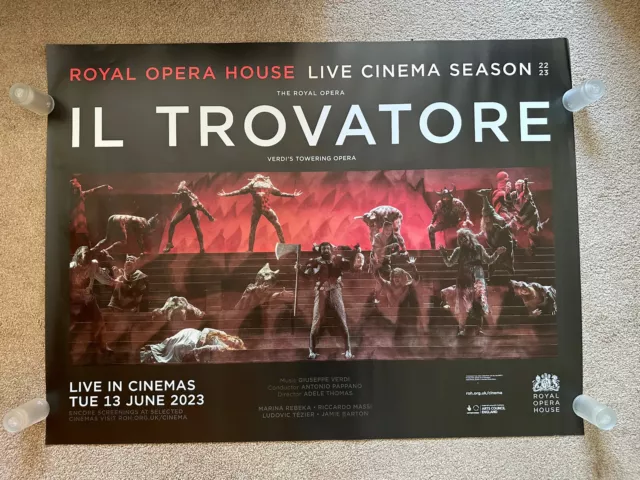 Royal Opera House Il Trovatore 2023 Rare Original UK Cinema Quad Poster
