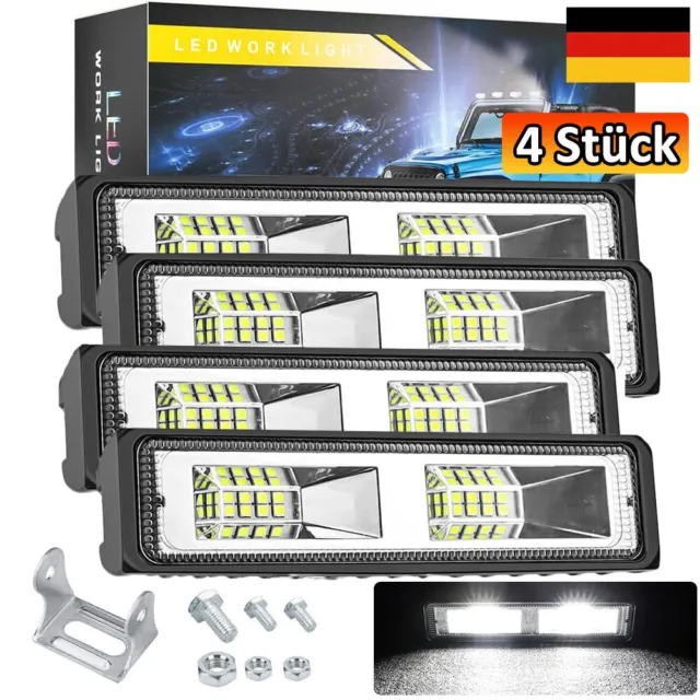 4x LED IP67 Arbeitsscheinwerfer Rückfahrscheinwerfer Scheinwerfer 12V 24V 48W DE