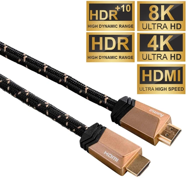 Hama 3m HDMI-Kabel 2.1 Ultra High-Speed 8K 4K HDR10+ HDR eARC für TV PC PS5 XBOX