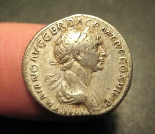 Trajan - Denar - Trajan Säule - 3,36g