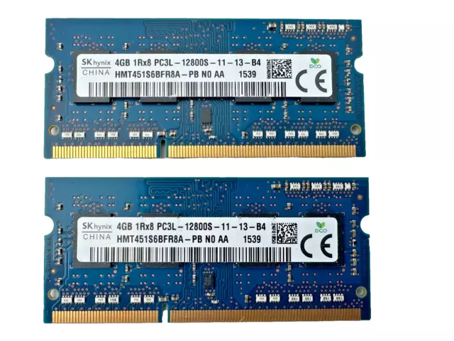 SKhynix 8GB DDR3L Laptop RAM (2x4GB)  PC3L 12800S SODIMM Memory 204 1.35v