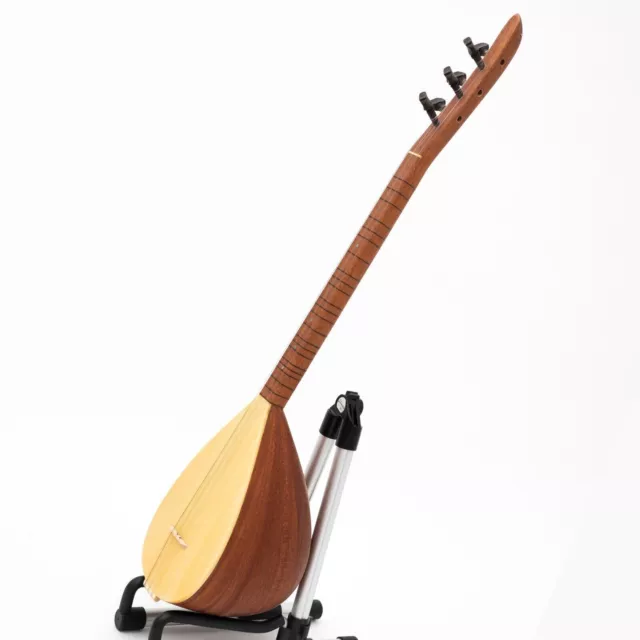 Baglama turco professionale Cura Saz piccolo e corto, legno di mogano e...