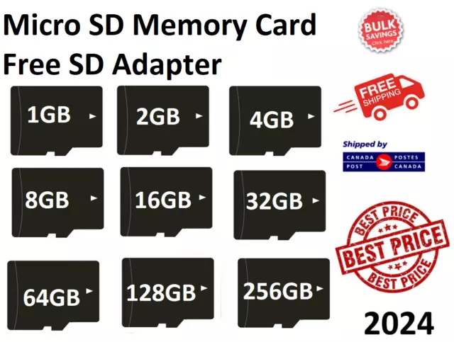 Micro SD Memory Card High Speed TF 1GB 2GB 4GB 8GB 16GB 32GB 64GB 128GB Mini LOT