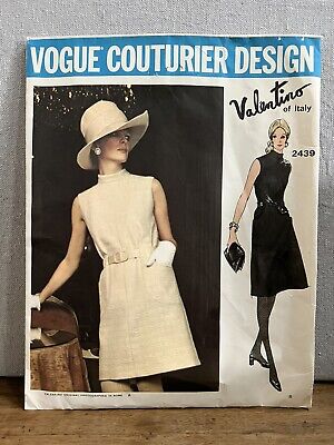 Vintage Vogue Couturier Design Valentino of Italy Dress Sewing Pattern Size 12