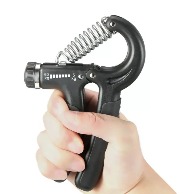 5-60KG Adjustable Hand Grip Strengthener | Wrist Forearm Gripper Exerciser | UK 2