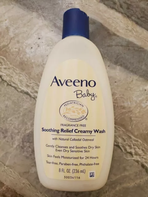 AVEENO - Baby, Soothing Relief Creamy Wash, Fragrance Free, 8 fl oz