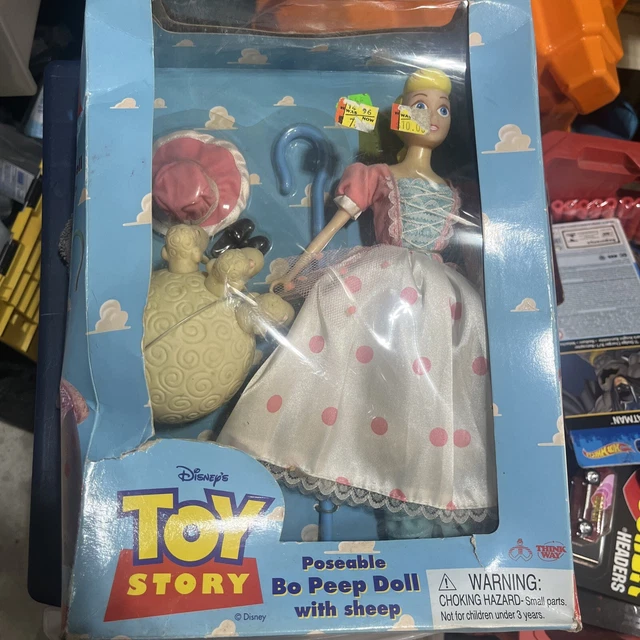 1995 DISNEY TOY Story 11" Poseable Bo Peep Doll with Sheep Thinkway